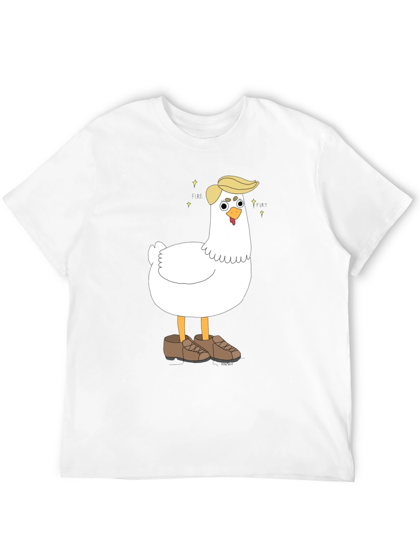 Black Fire & Fury Chicken T-Shirt view 12