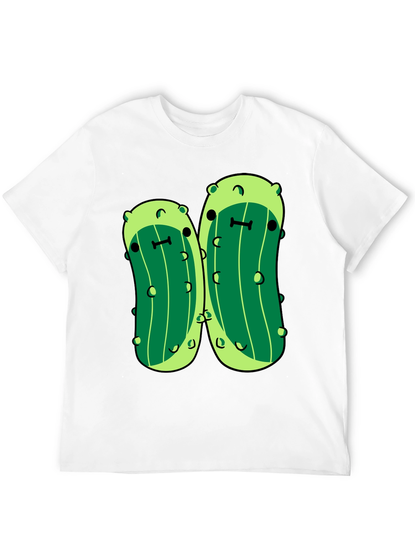 Black Kawaii Pickle Graphic Tee - Unisex Black T-Shirt view 12