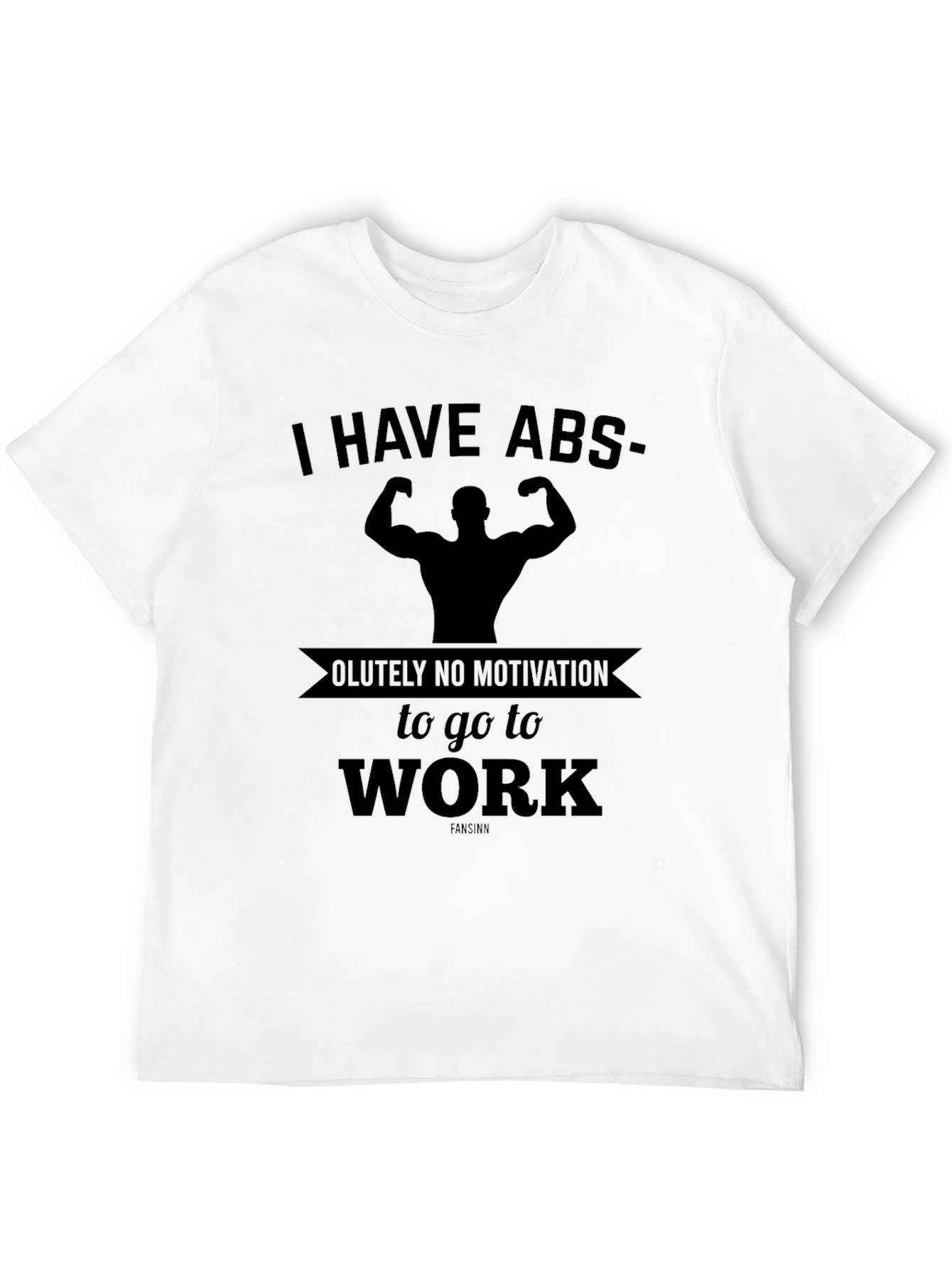 Black Funny Abs Motivation Graphic T-Shirt view 12