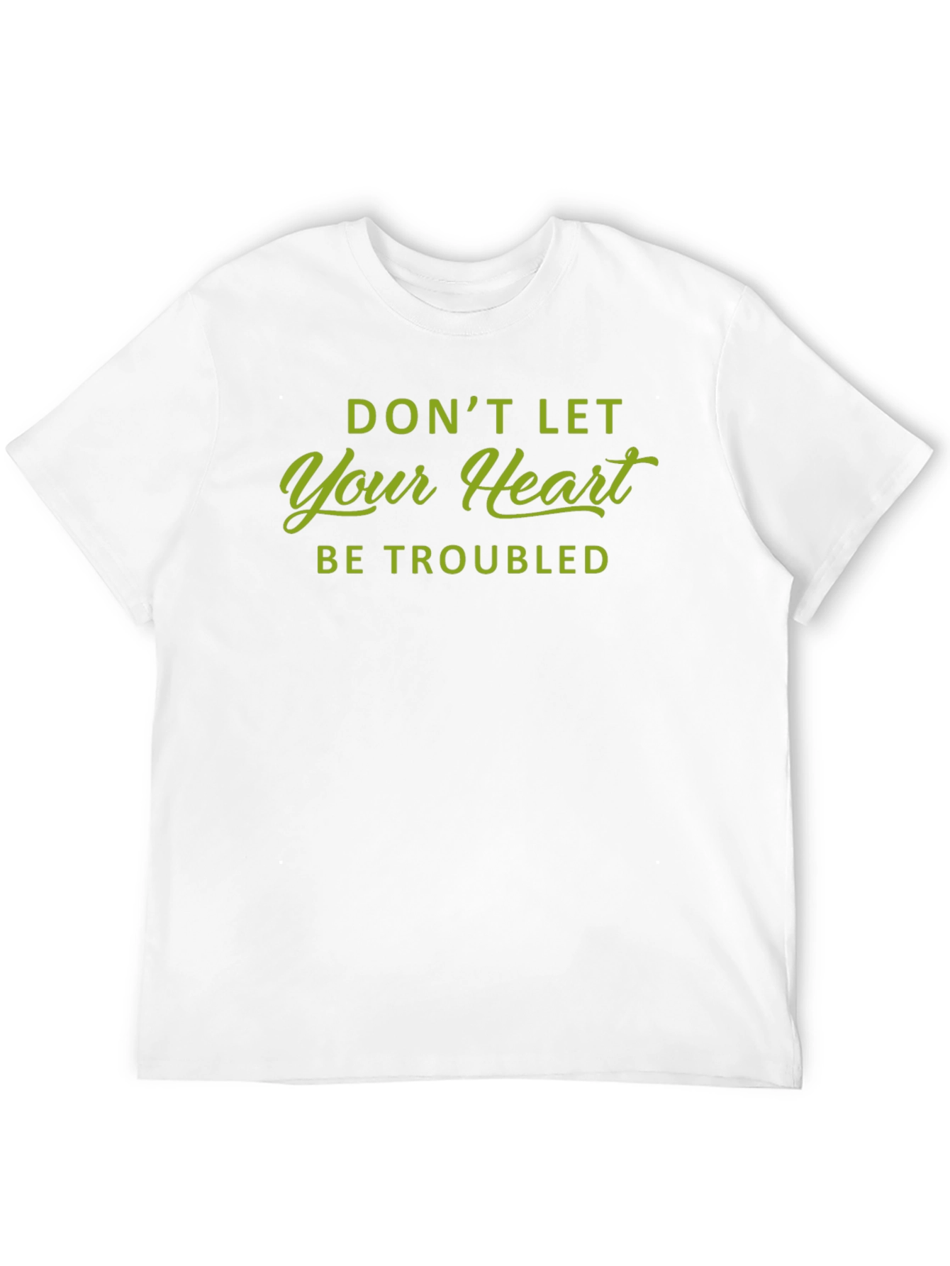 Black Don't Let Your Heart Be Troubled Graphic Tee view 12
