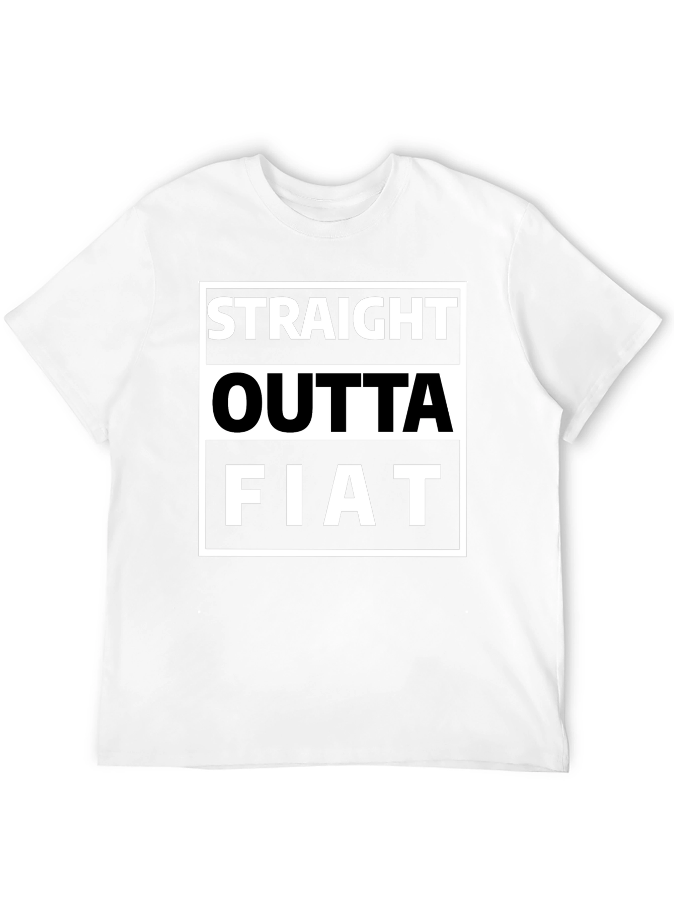 Black Straight Outta Fiat Funny Graphic Tee view 12