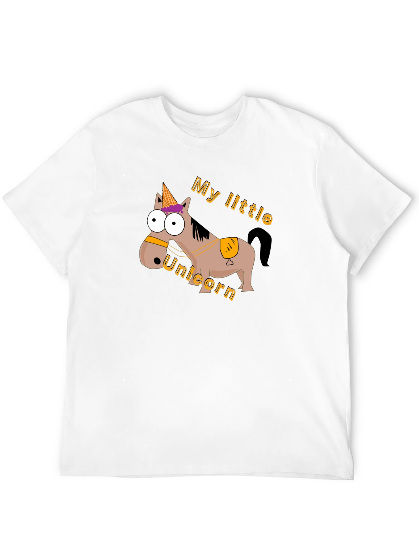 Black My Little Unicorn T-Shirt - Funny Cartoon Tee view 12