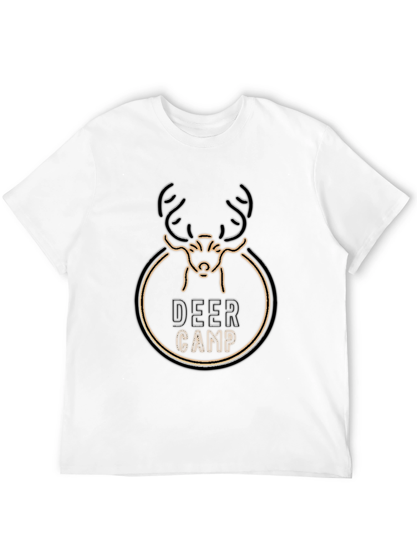 Black Deer Camp Graphic T-Shirt - Black Crew Neck Tee view 12
