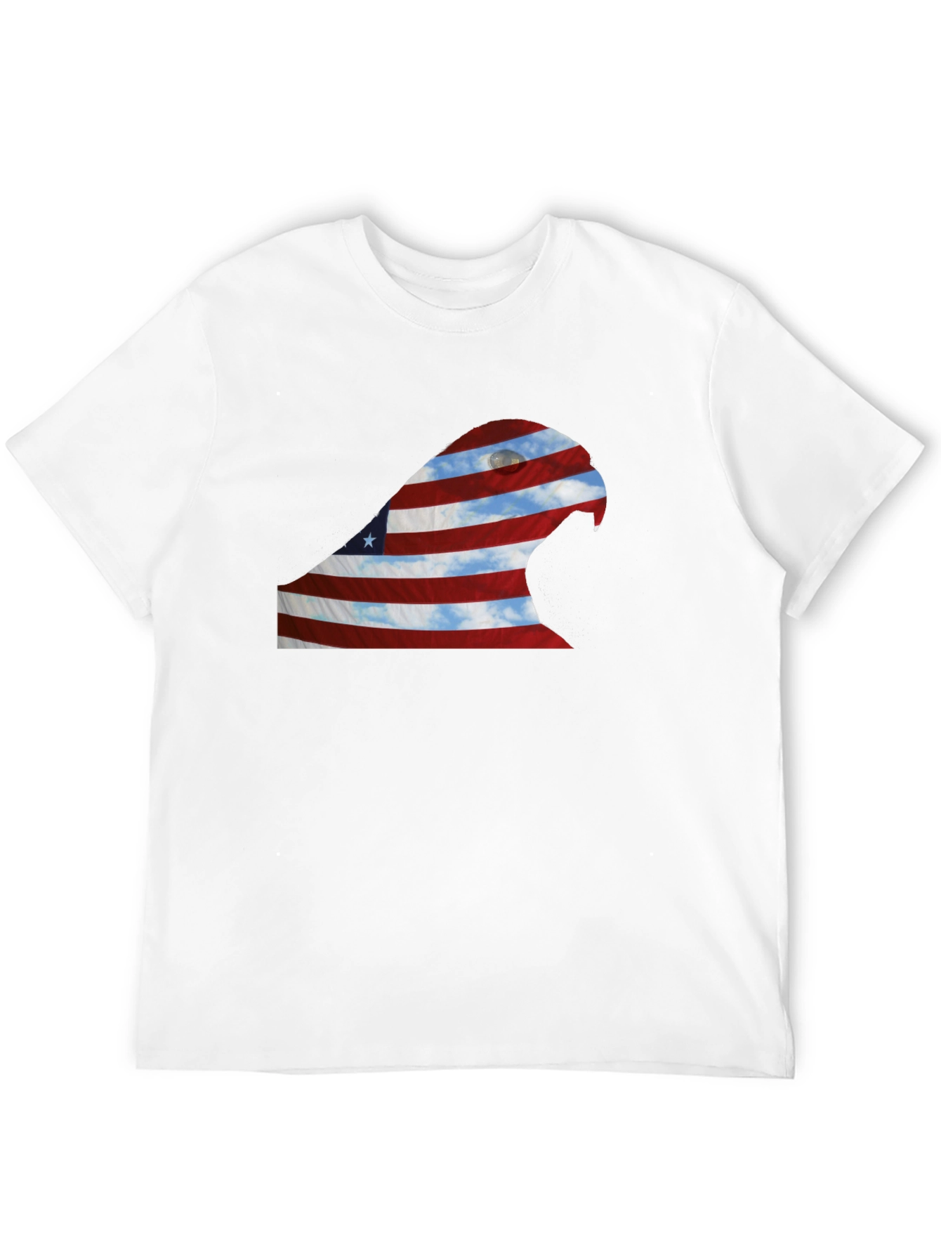 Black American Flag Eagle Graphic Tee view 12