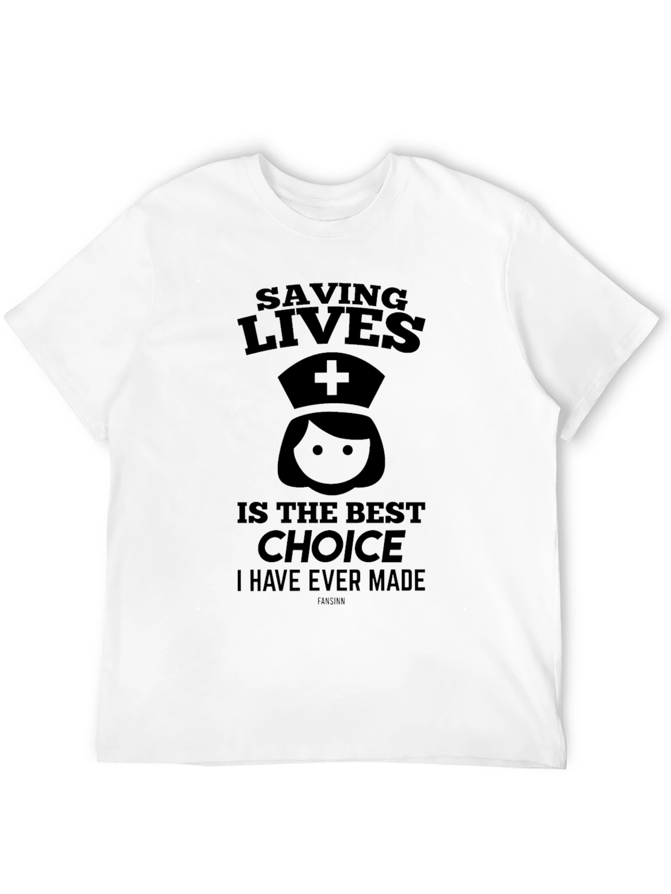 Black Saving Lives Nurse Graphic Black T-Shirt view 12
