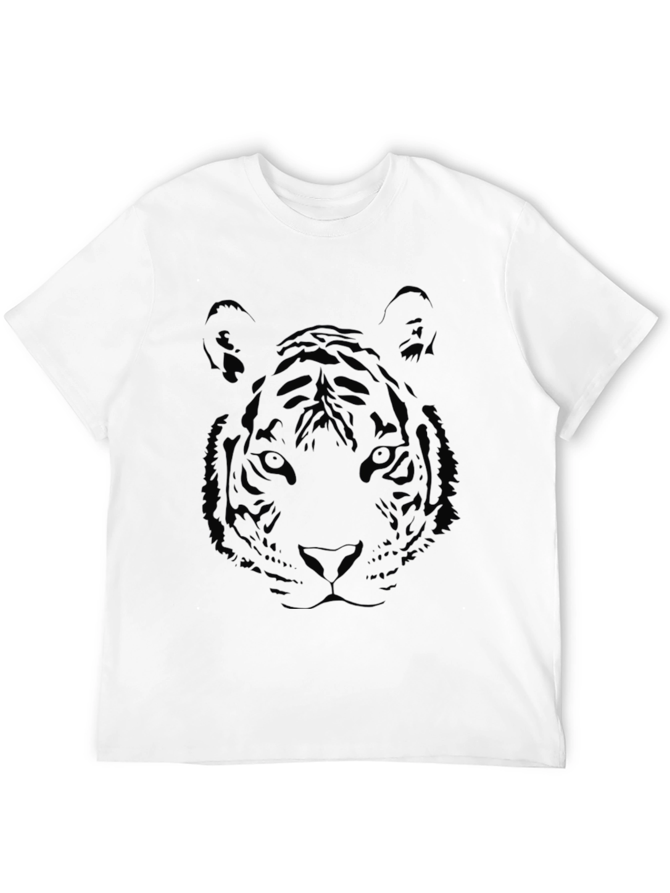 Black Black Tiger Graphic Print T-Shirt view 12