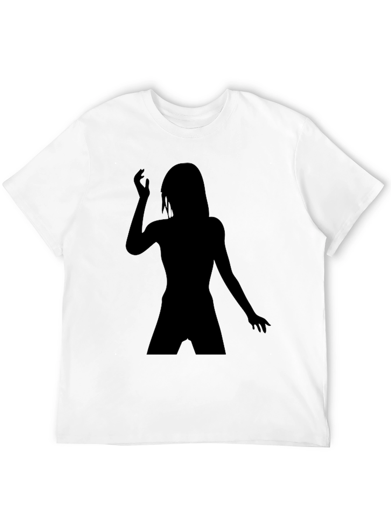 Black Silhouette Woman Graphic Tee - Soft Cotton Blend view 12