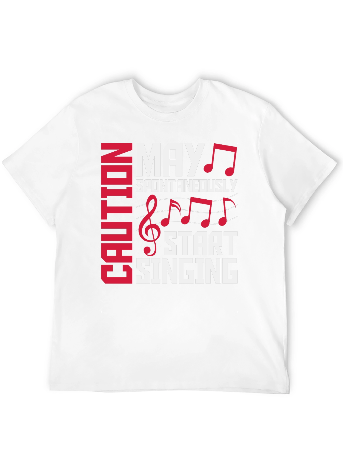 Black Caution May Spontaneously Start Singing Graphic Tee view 12