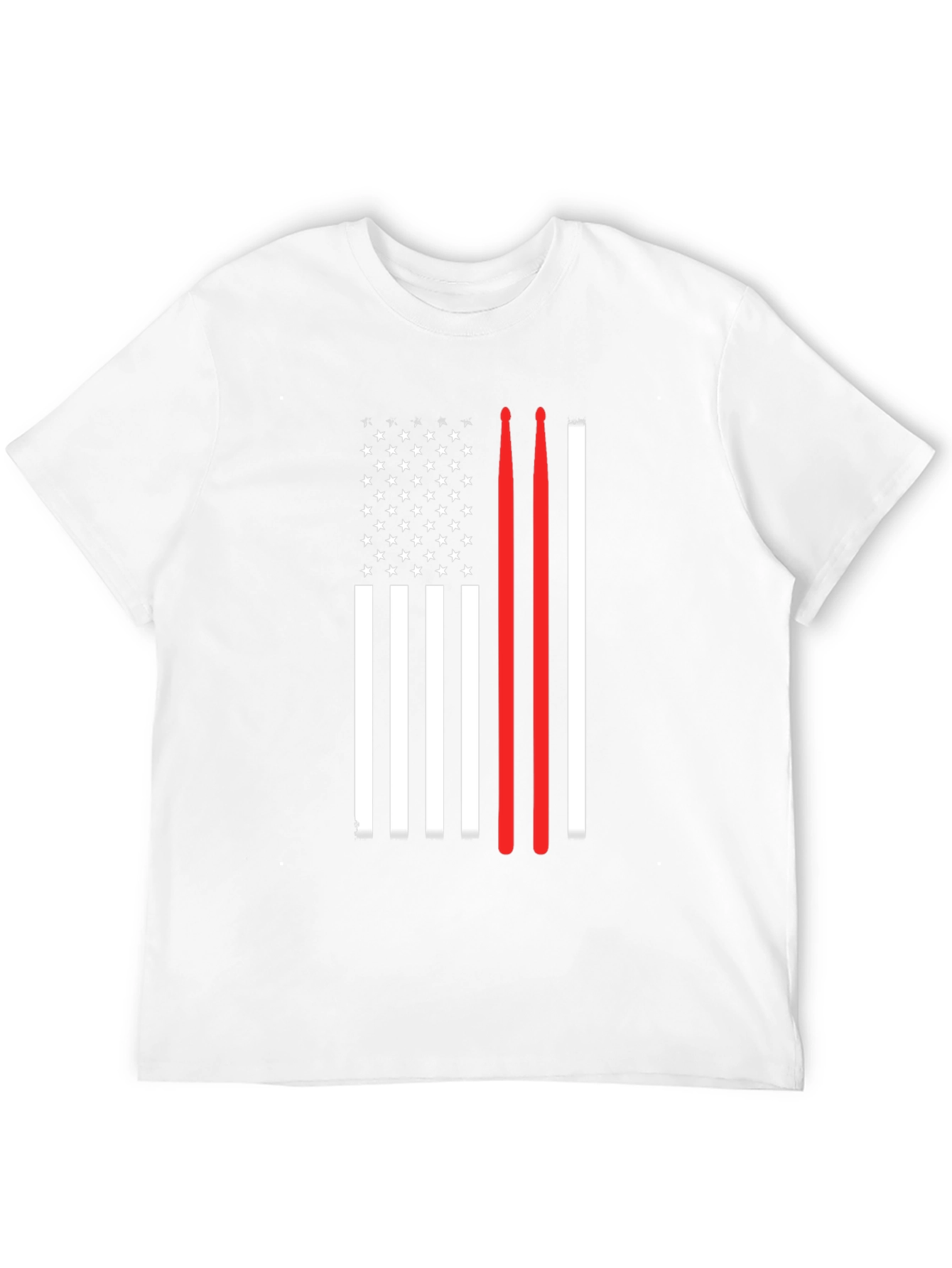 Black American Flag Drummer T-Shirt view 12