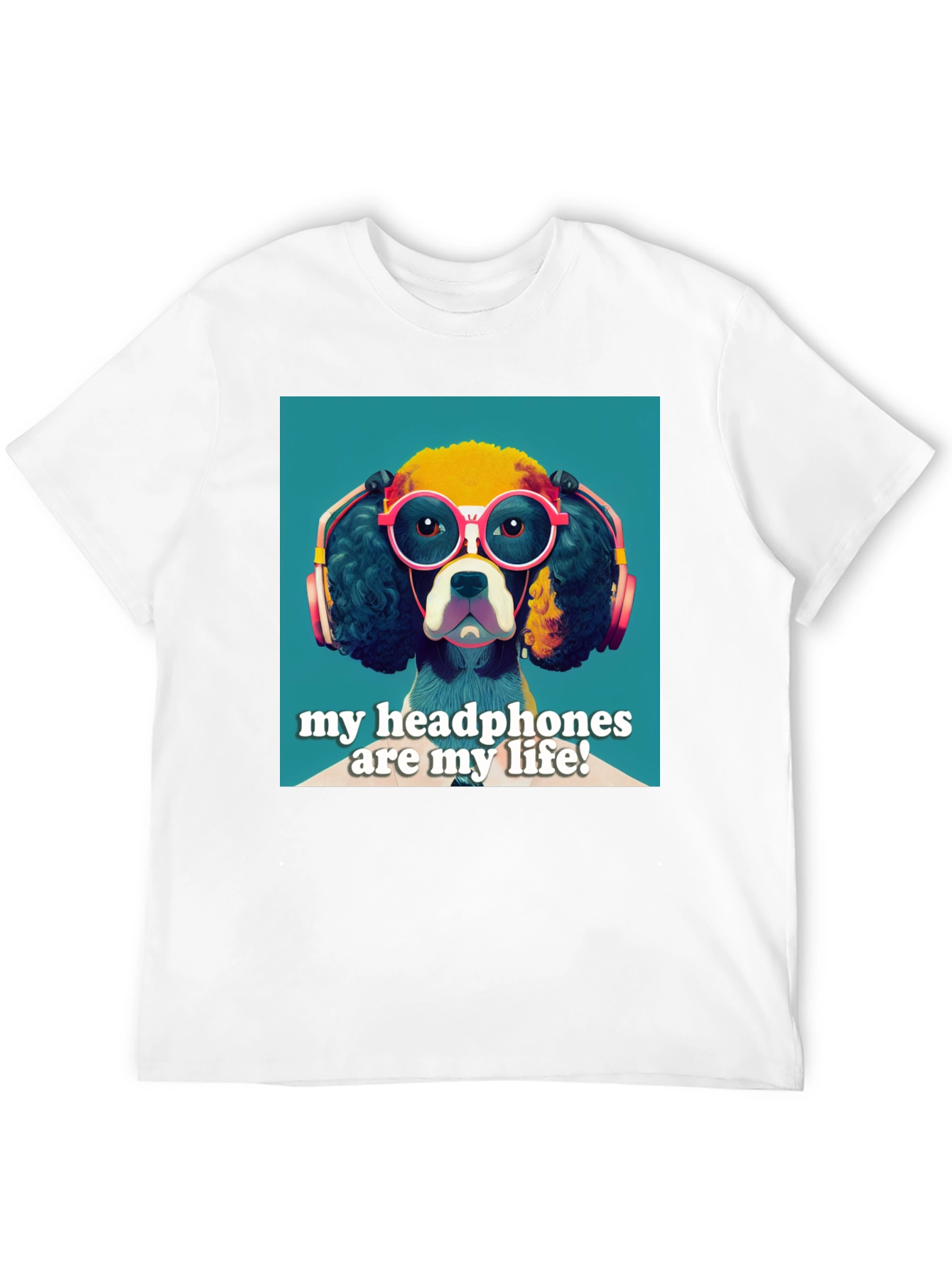 Black Dog Headphones Graphic Tee - My Headphones Are My Life view 12