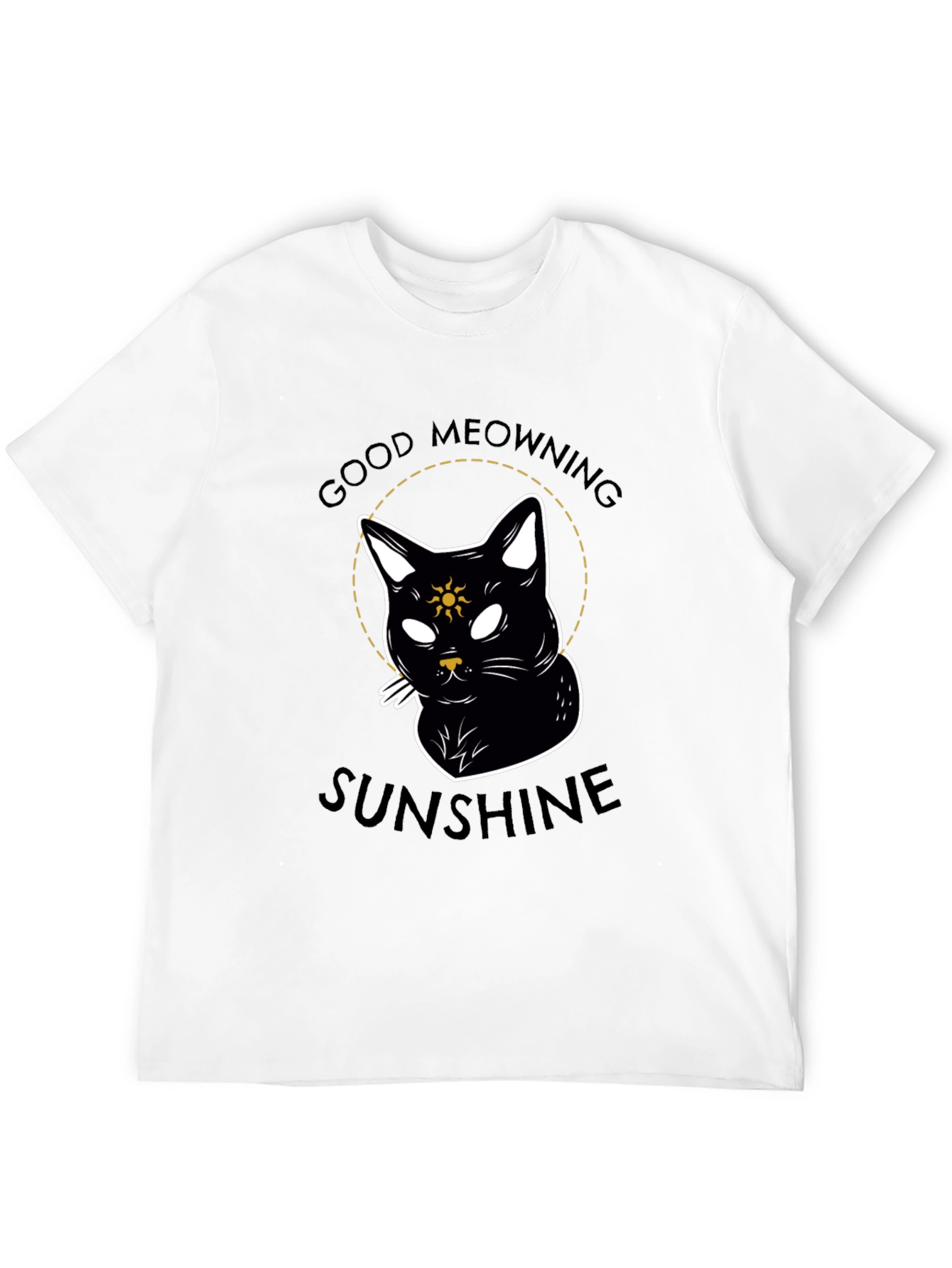 Black Good Meowning Sunshine Black Cat T-Shirt view 12