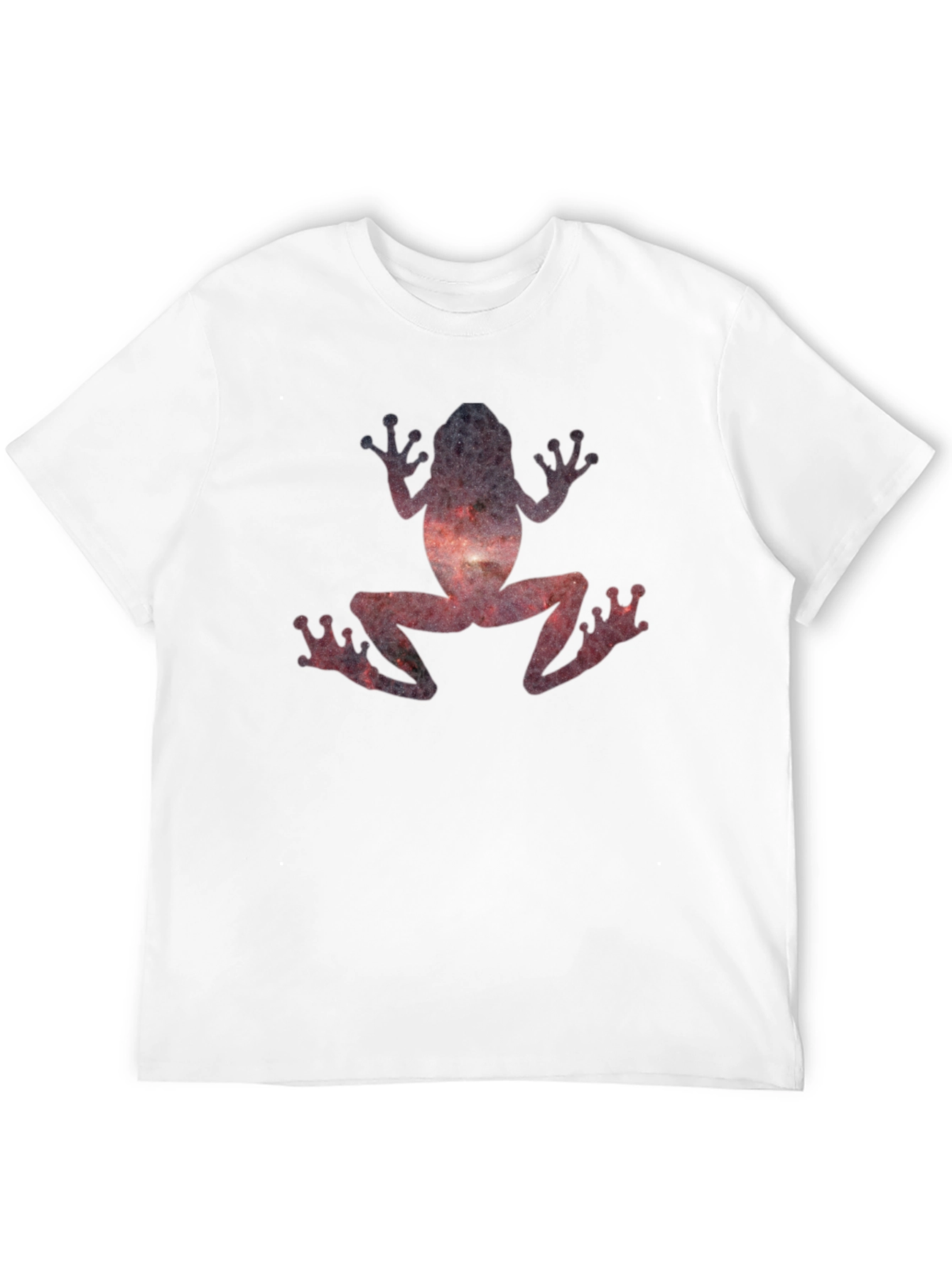 Black Galaxy Frog Graphic Tee - Black Cotton T-Shirt view 12