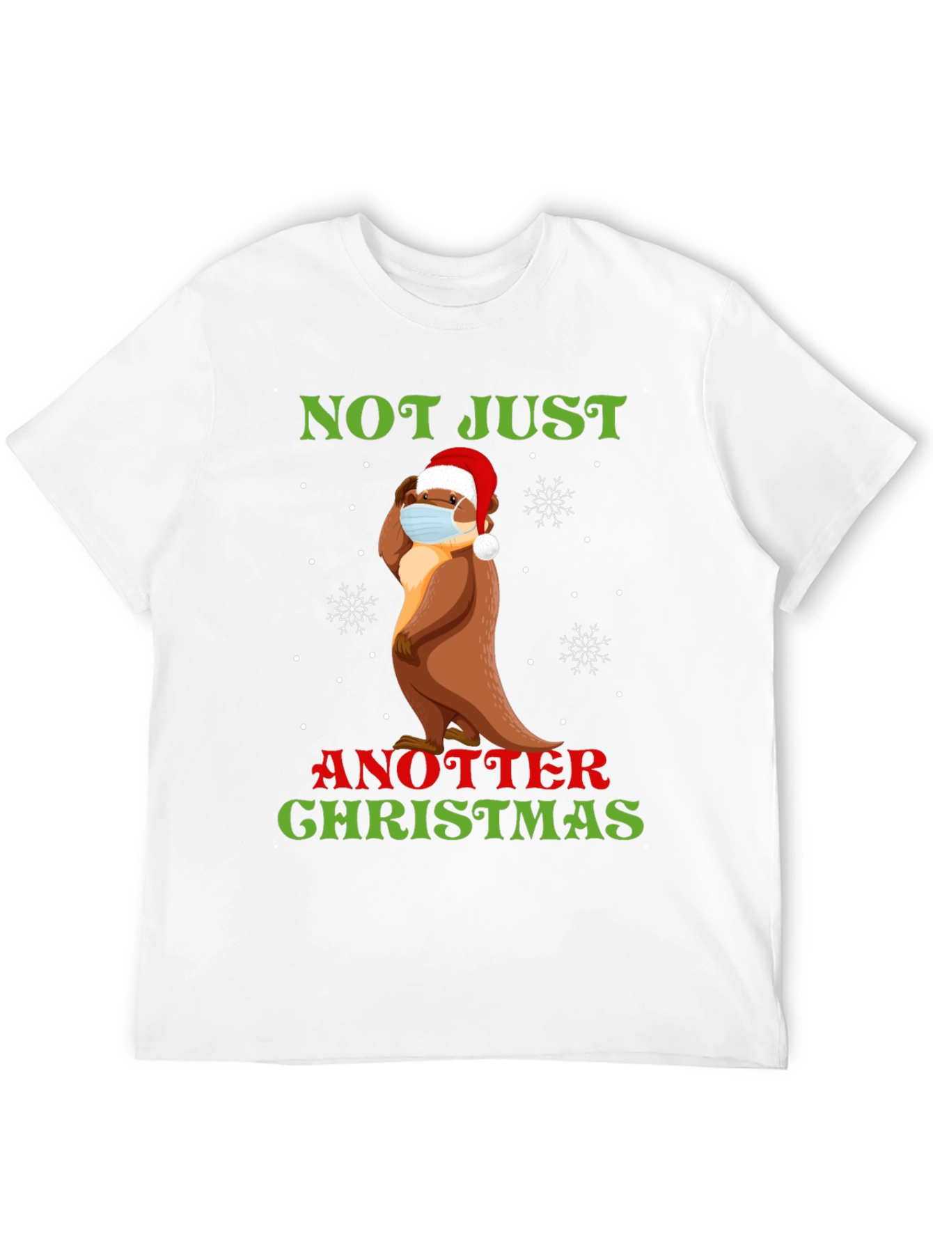 Black Funny Otter Christmas T-Shirt - Not Just Another Christmas view 12
