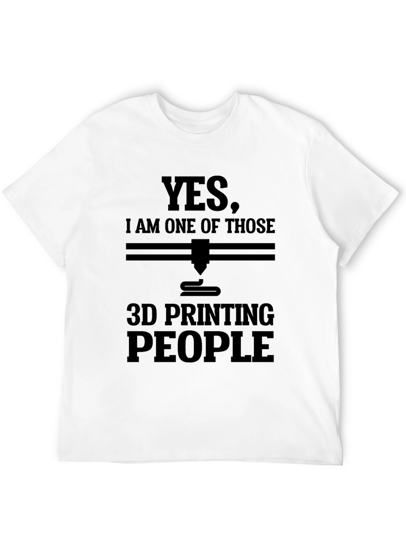 Black 3D Printing People T-Shirt - Funny Maker Tee view 12