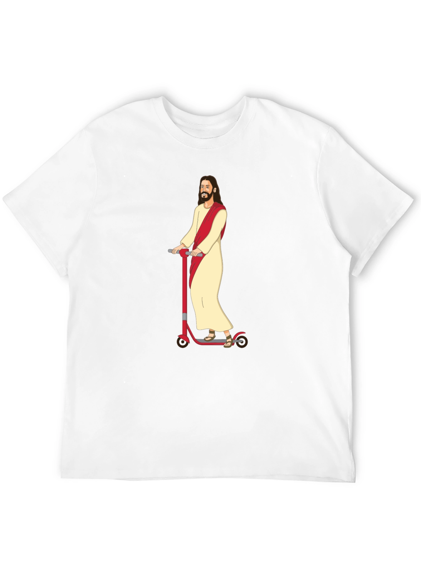 Black Jesus on Scooter T-Shirt - Religious Humor Tee view 12