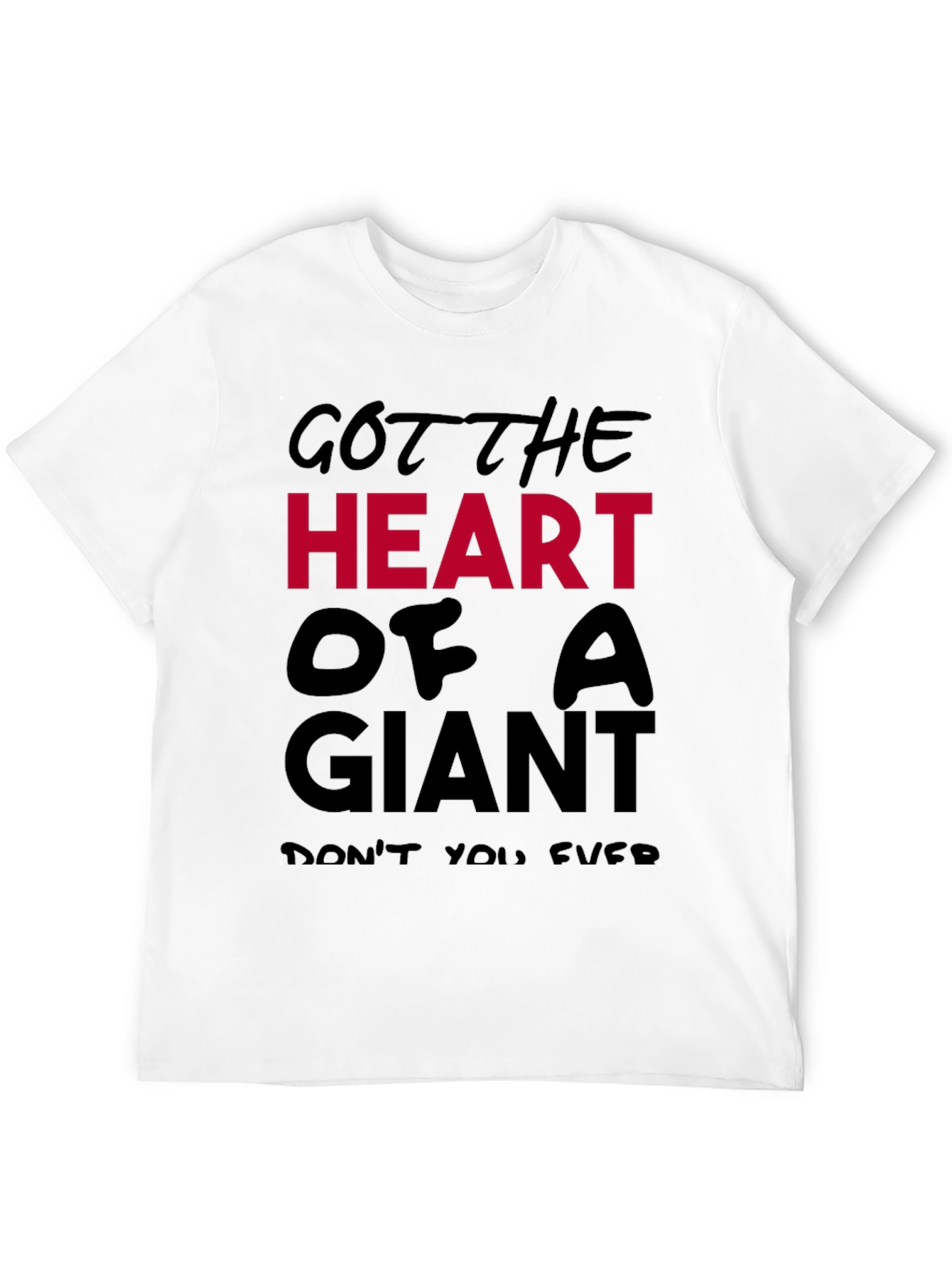 Black Heart of a Giant Graphic T-Shirt view 12