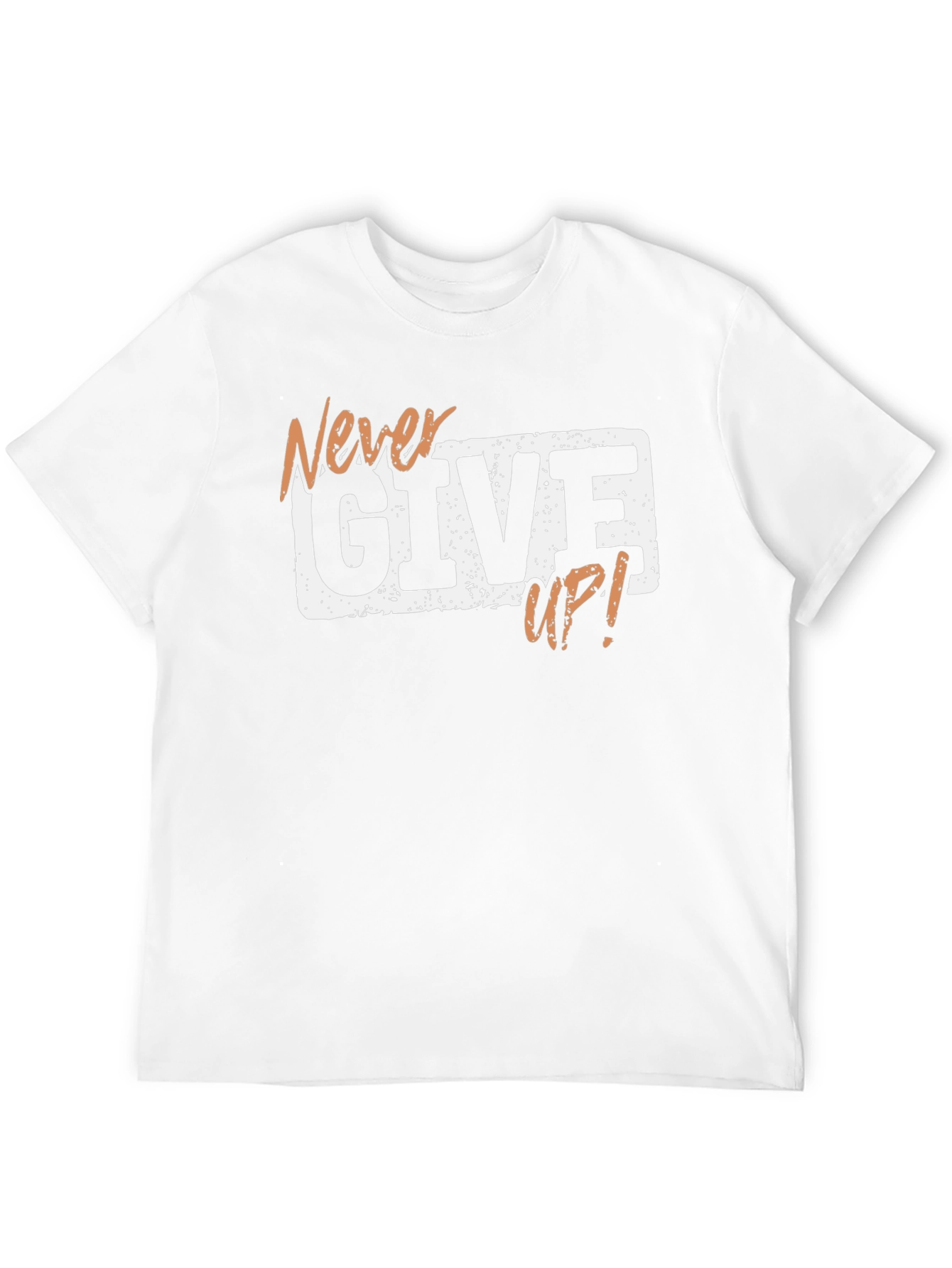 Black Never Give Up Graphic T-Shirt view 12