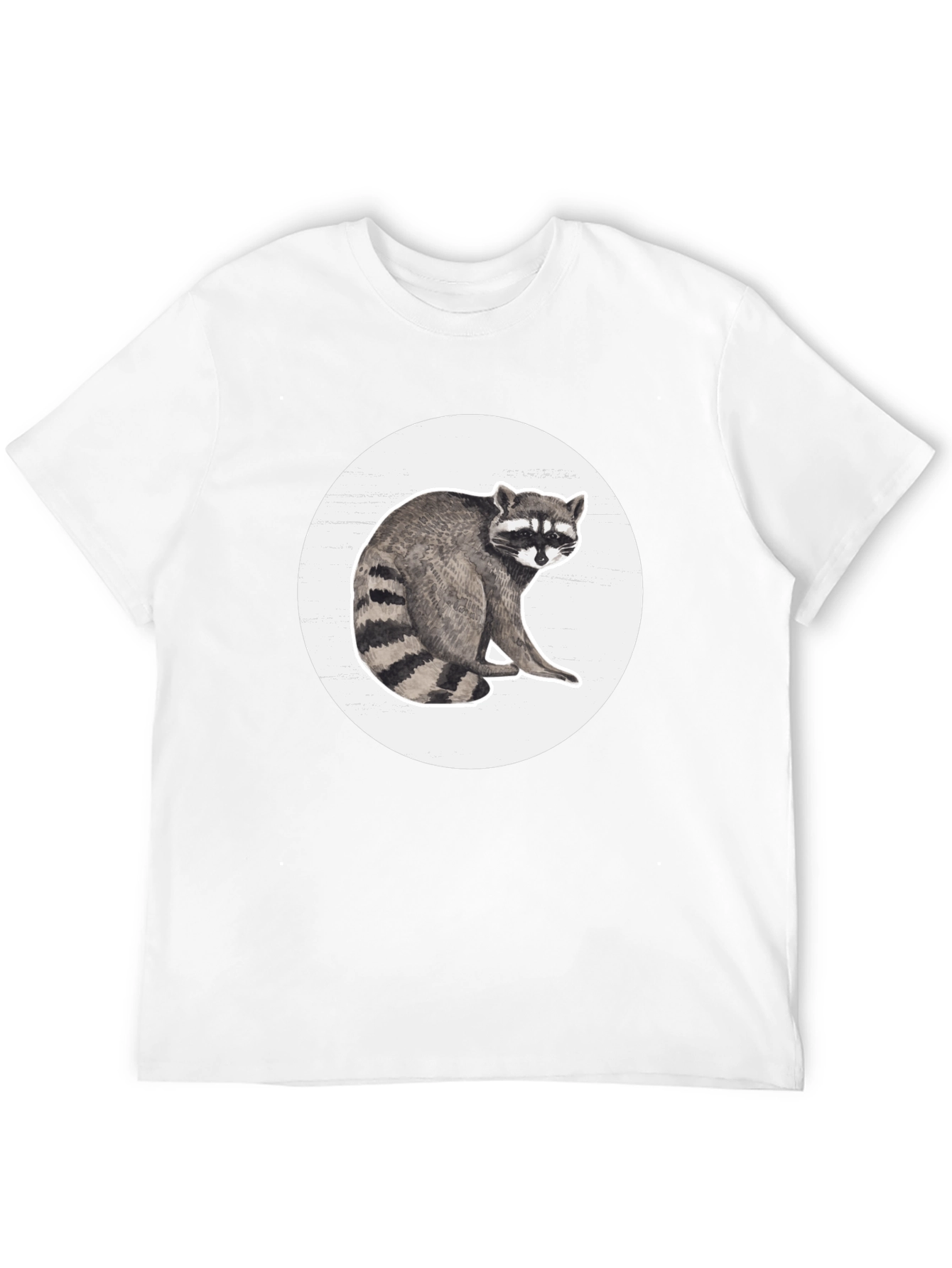 Black Raccoon Graphic Tee - Black Cotton Blend Comfort view 12