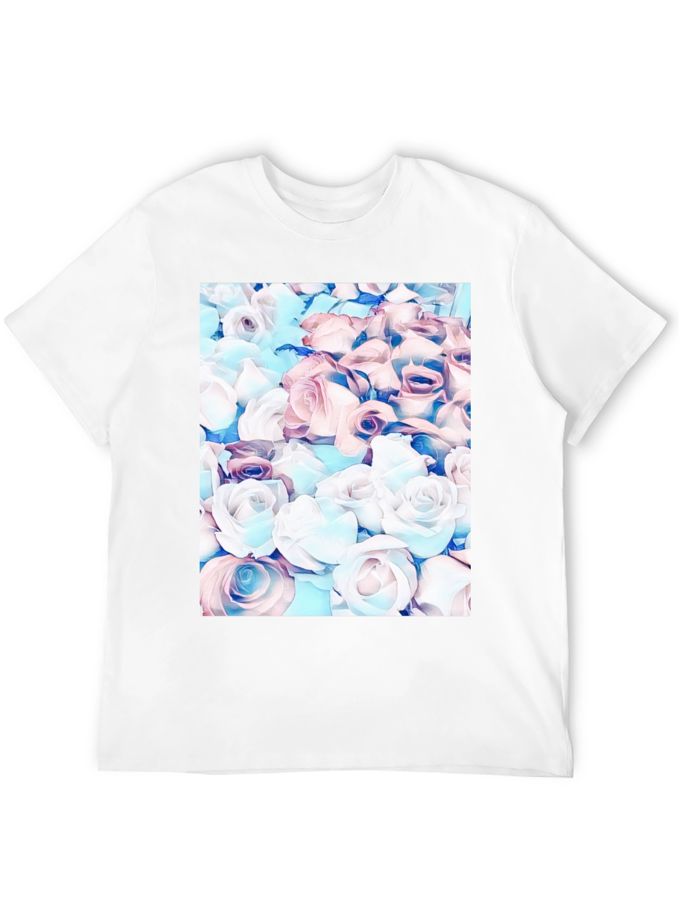 Black Floral Print Black T-Shirt - Stylish & Unique view 12