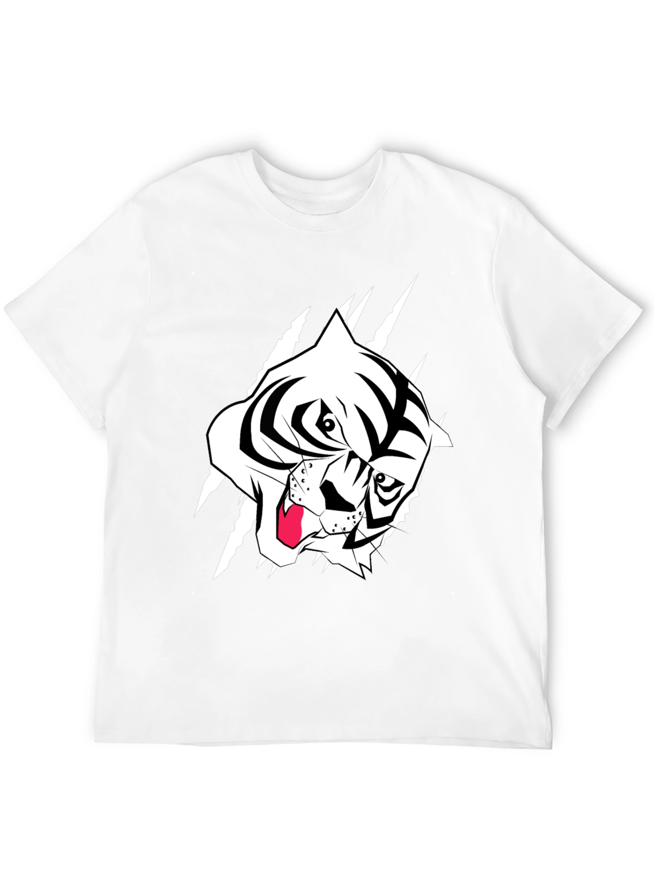 Black Black T-Shirt with Tiger Graphic view 12