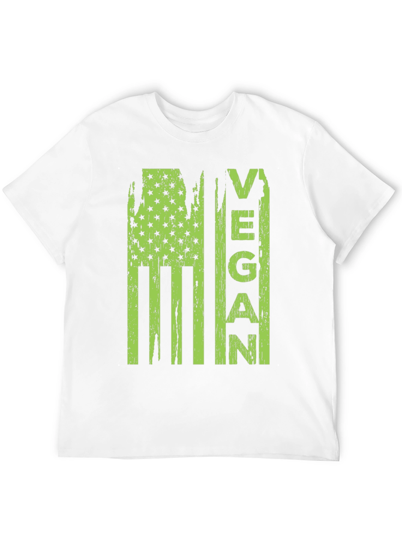 Black Vegan American Flag Graphic T-Shirt view 12