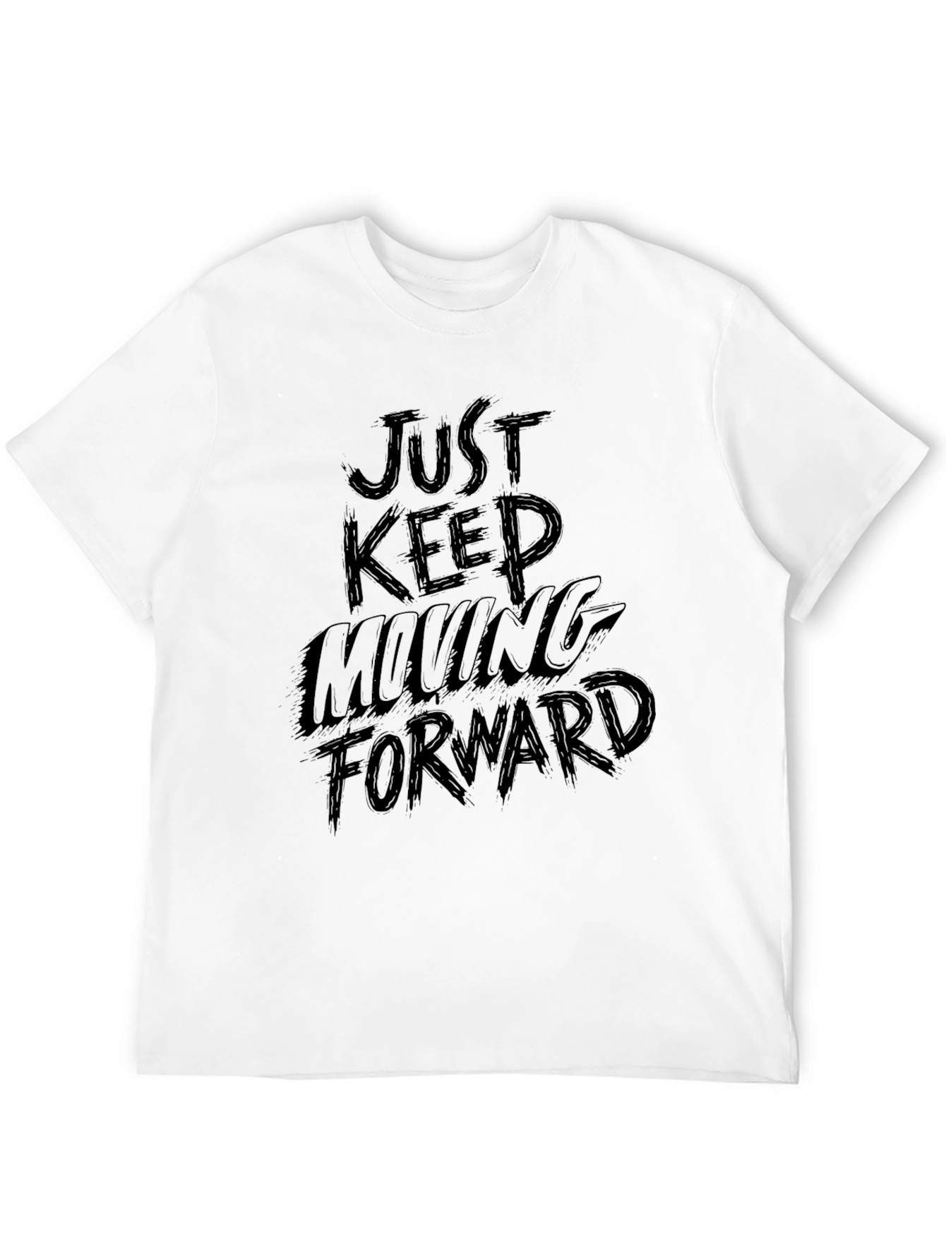 Black Just Keep Moving Forward Black T-Shirt view 12