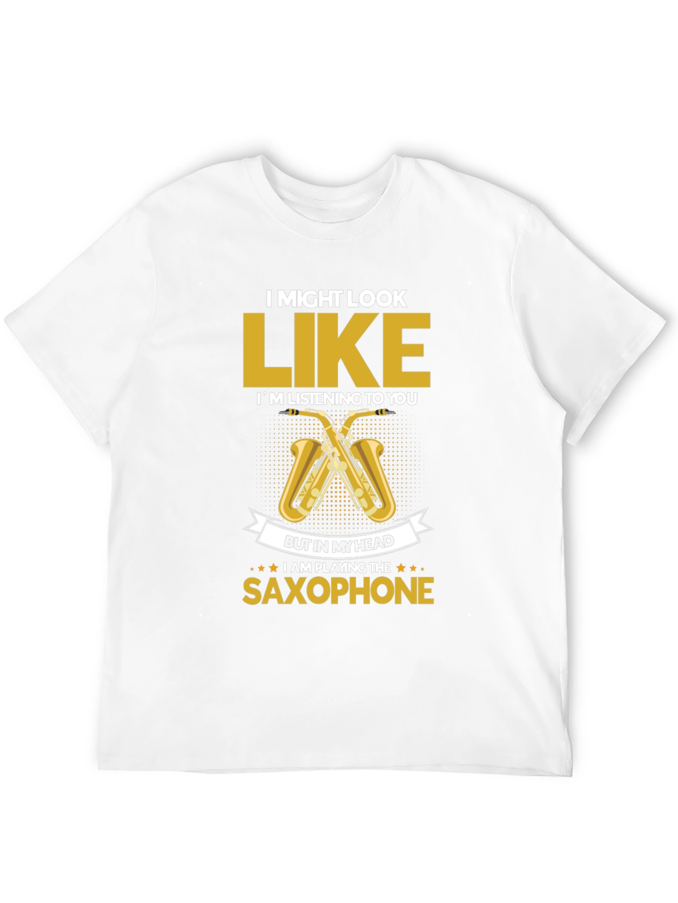 Black Saxophone Player T-Shirt - Musician Novelty Tee view 12