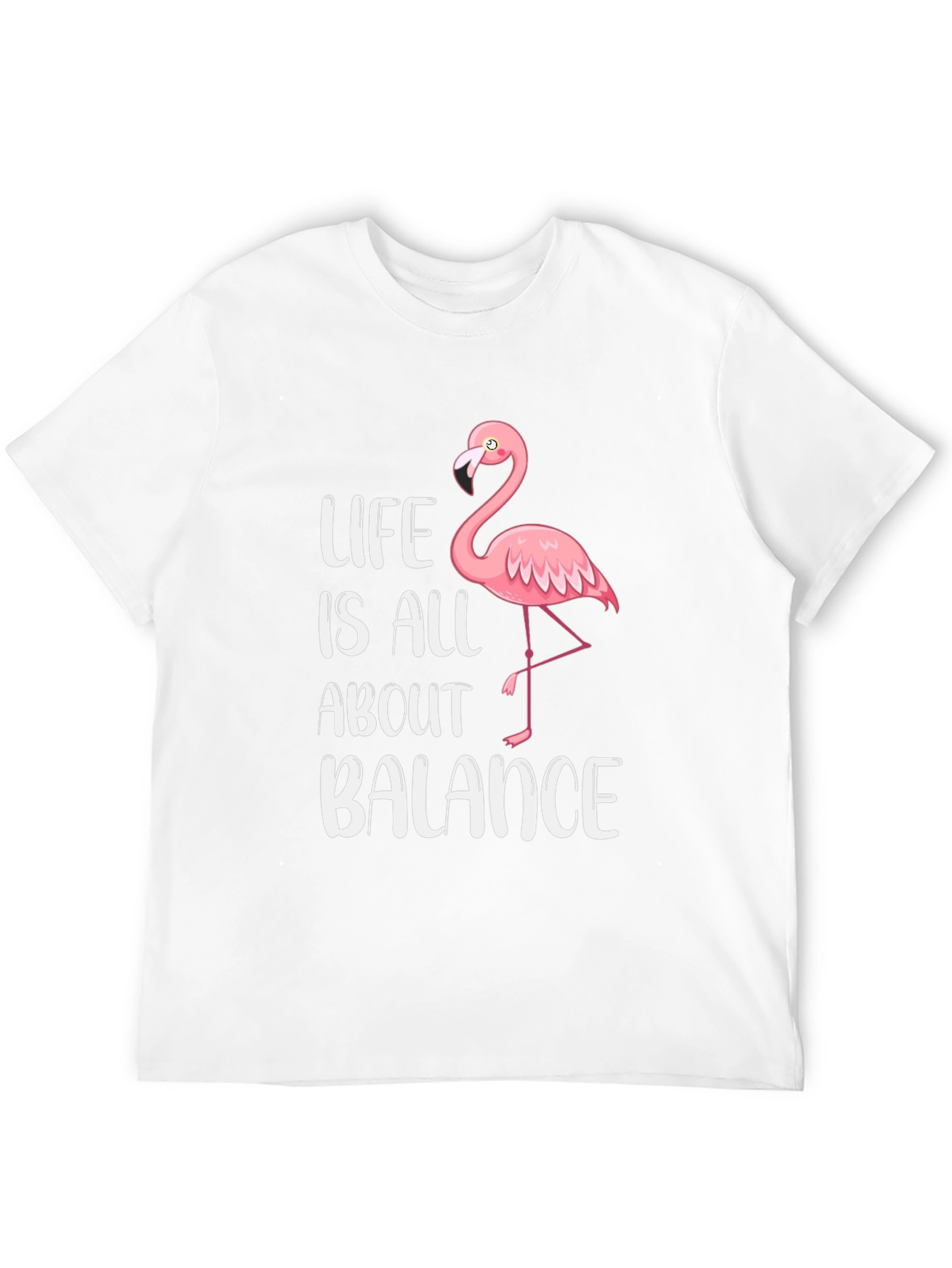 Black Life is All About Balance Flamingo Graphic T-Shirt view 12