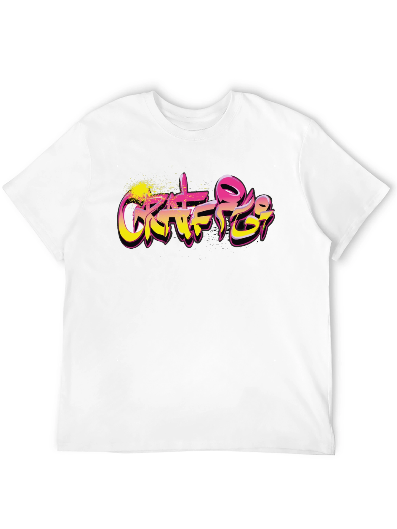 Black Graffiti Art Graphic Black T-Shirt view 12