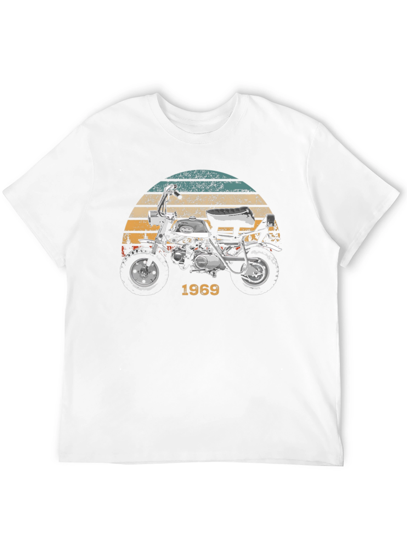 Black Vintage Motorcycle 1969 Graphic T-Shirt view 12