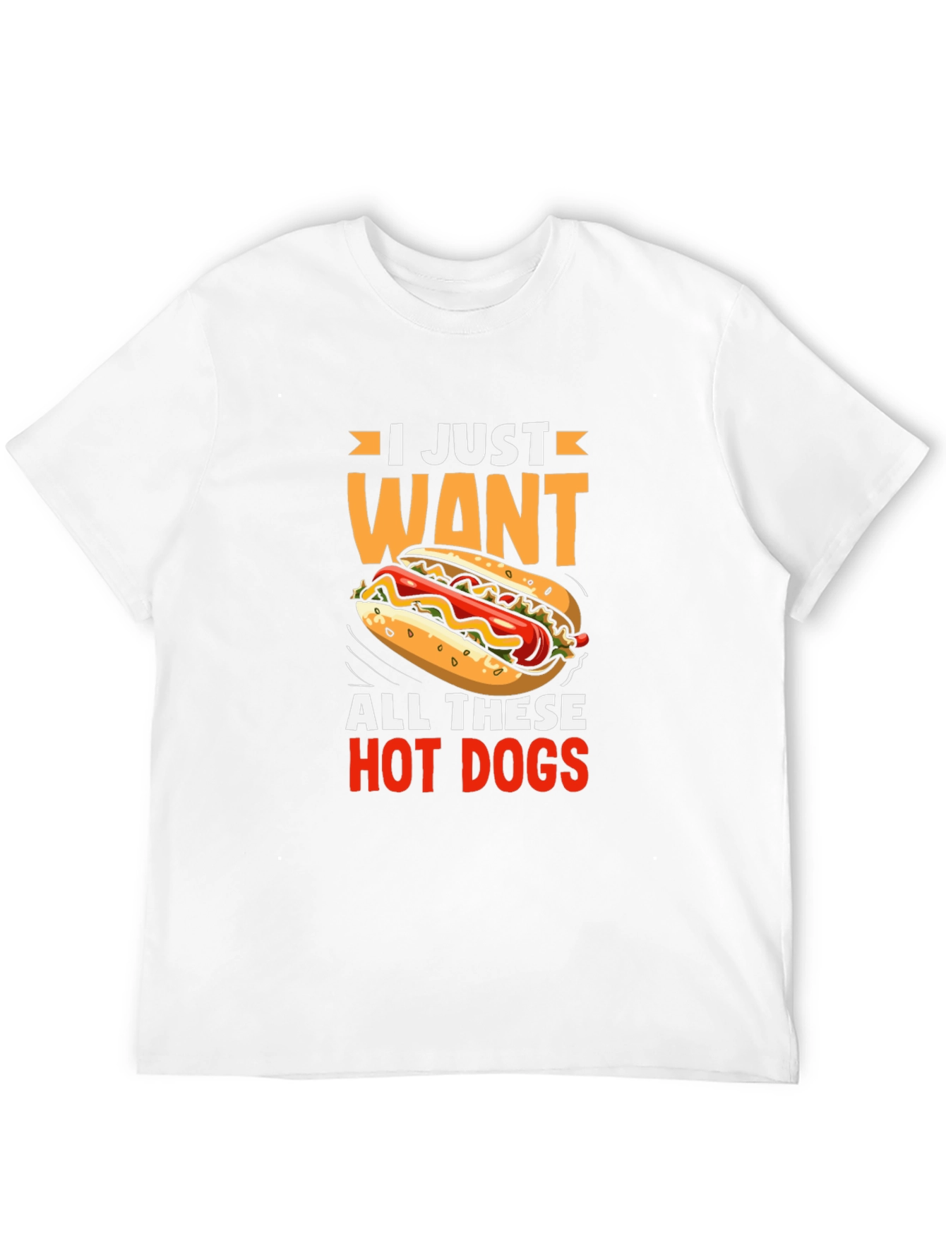 Black I Just Want All These Hot Dogs Graphic Tee view 12