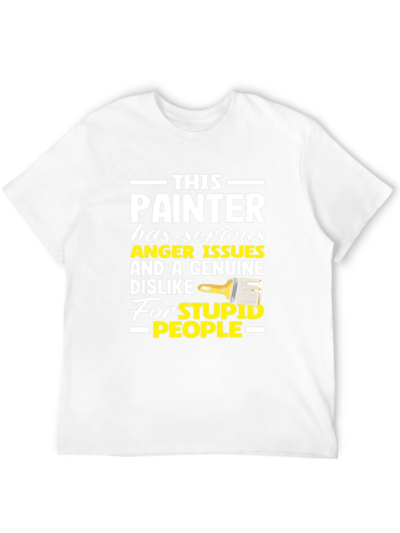 Black Painter Anger Issues Humor Graphic Tee view 12