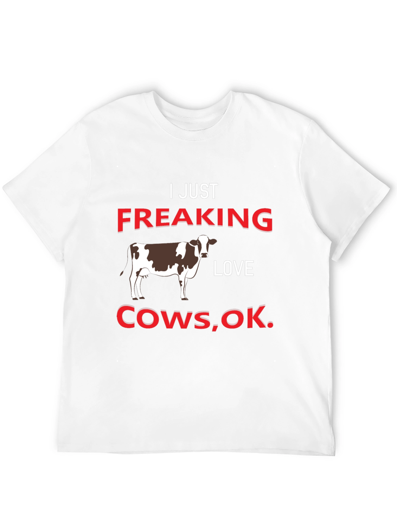 Black I Just Freaking Love Cows T-Shirt view 12