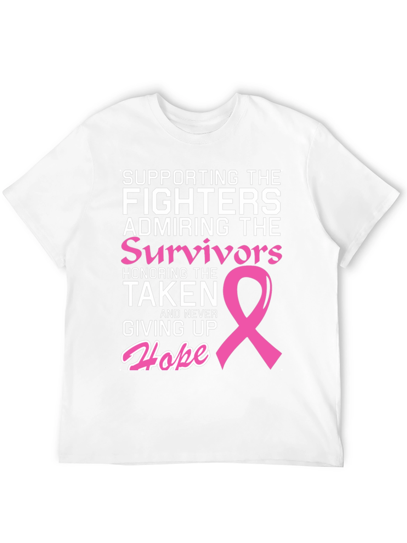 Black Breast Cancer Awareness T-Shirt: Fighters, Survivors, Hope view 12