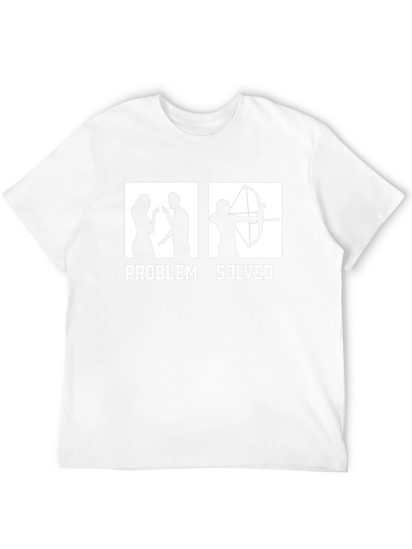 Black Problem Solved Archer Graphic T-Shirt view 12