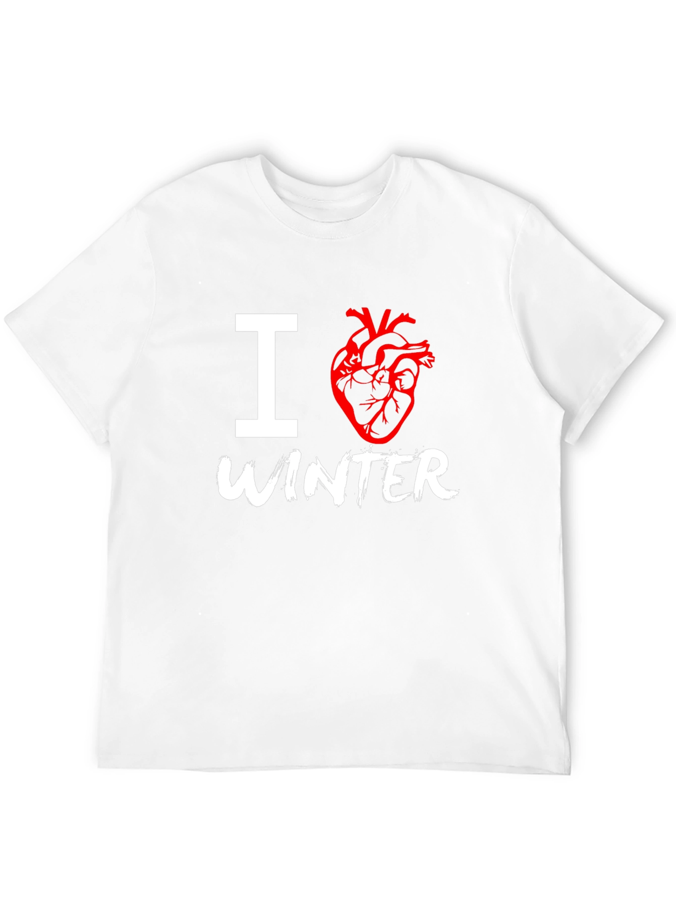 Black I Heart Winter Graphic T-Shirt view 12