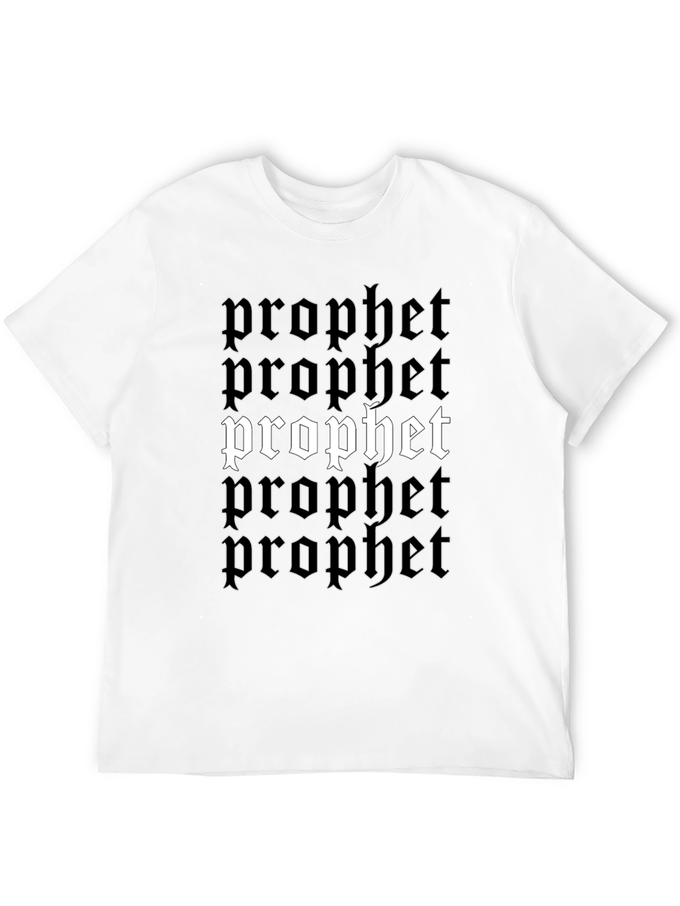 Black Prophet Graphic Tee - Black Cotton Blend, Bold Design view 12
