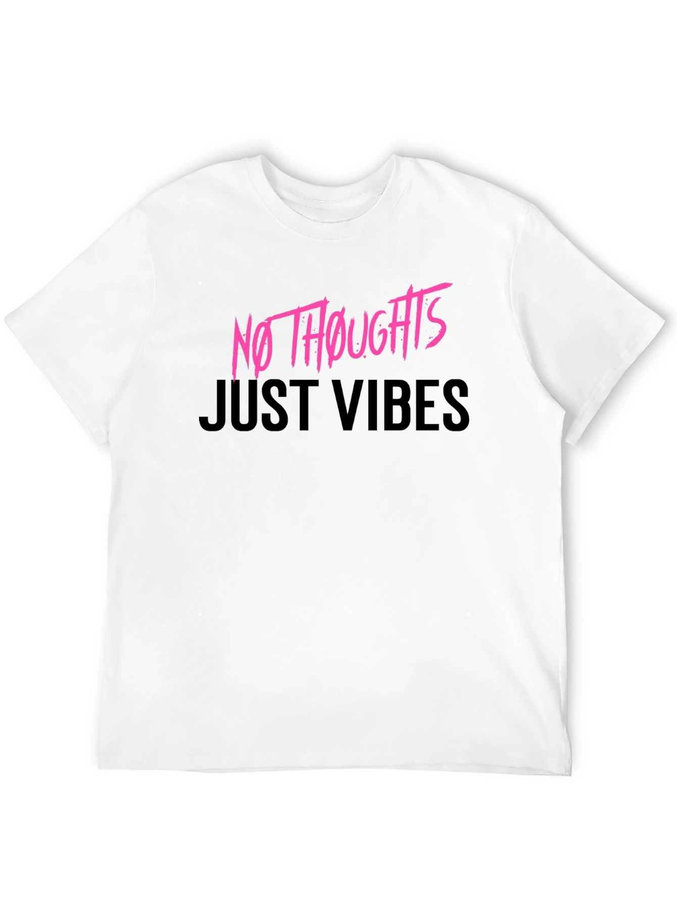 Black No Thoughts Just Vibes Graphic Tee view 12
