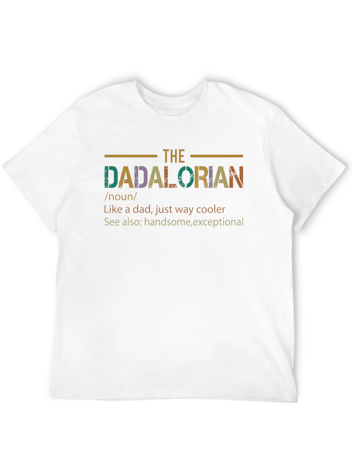 Black The Dadalorian T-Shirt - Cool Dad Definition view 12