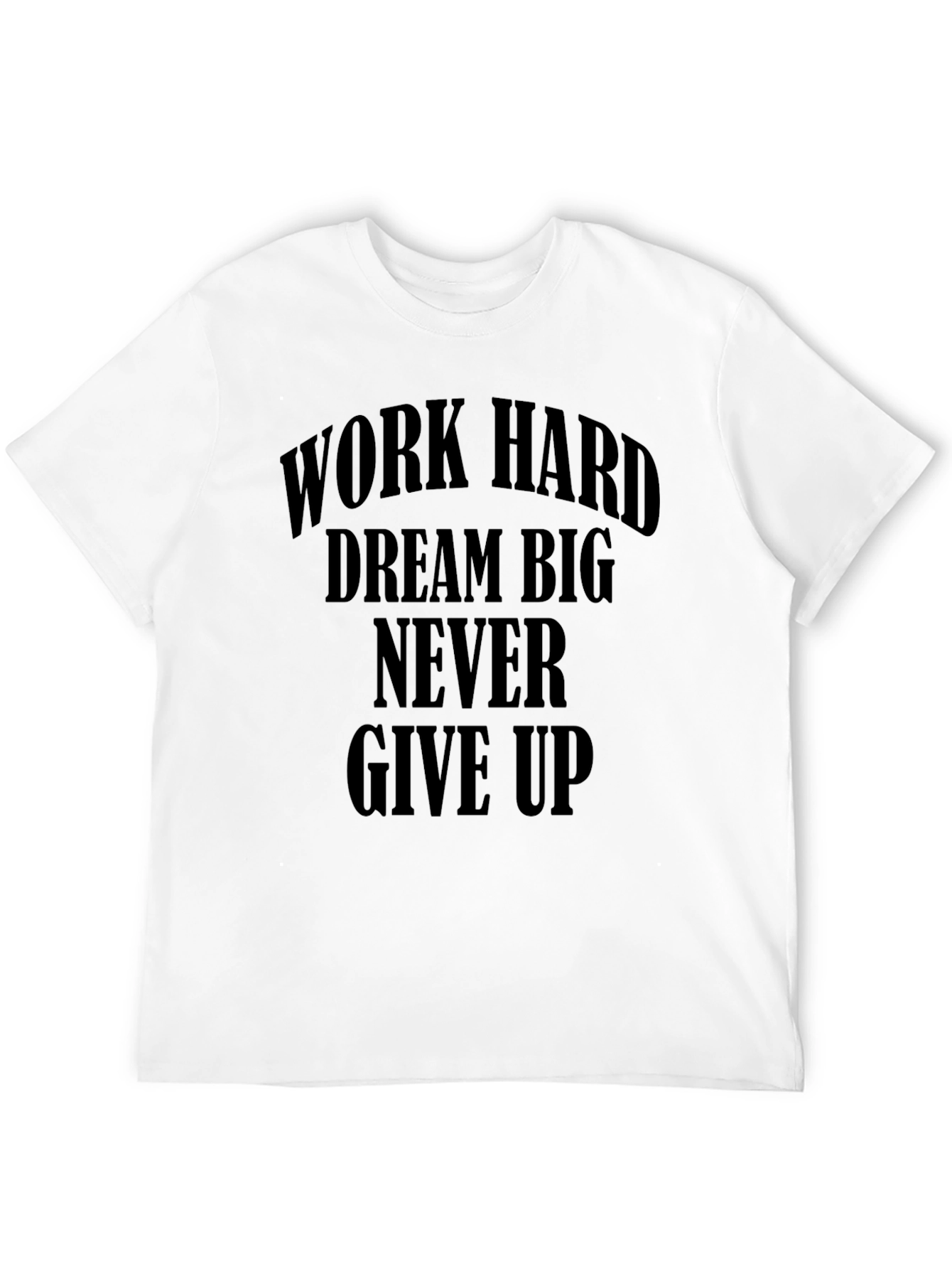 Black Motivational Black Graphic Tee - Work Hard, Dream Big view 12