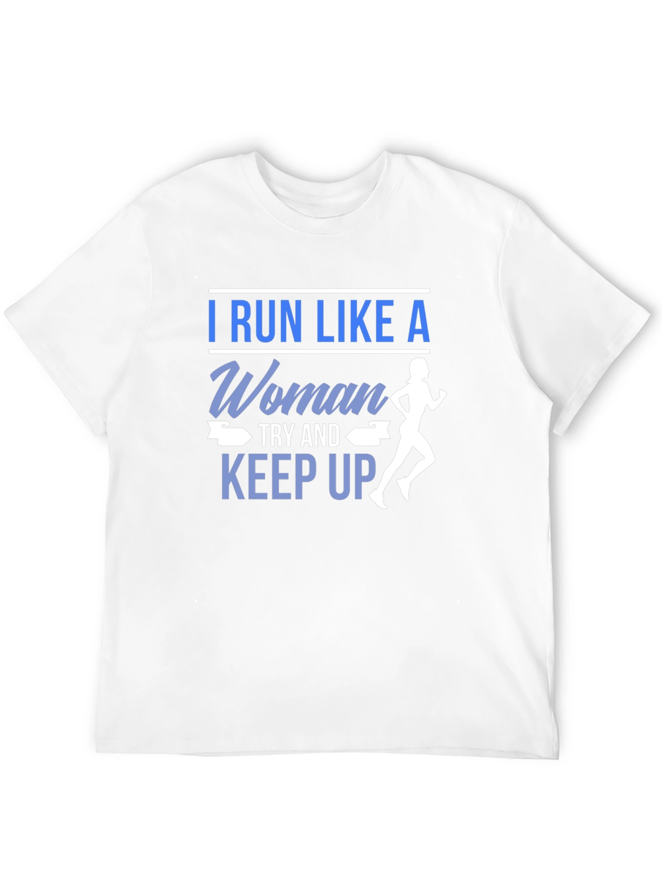 Black I Run Like A Woman T-Shirt view 12