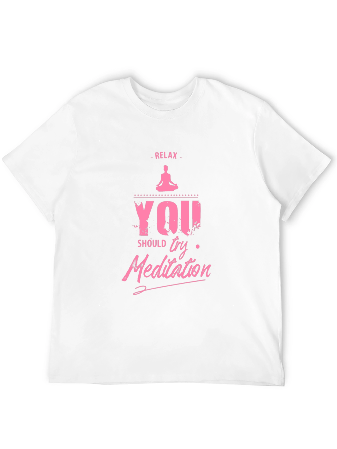 Black Relax Meditation Graphic T-Shirt view 12