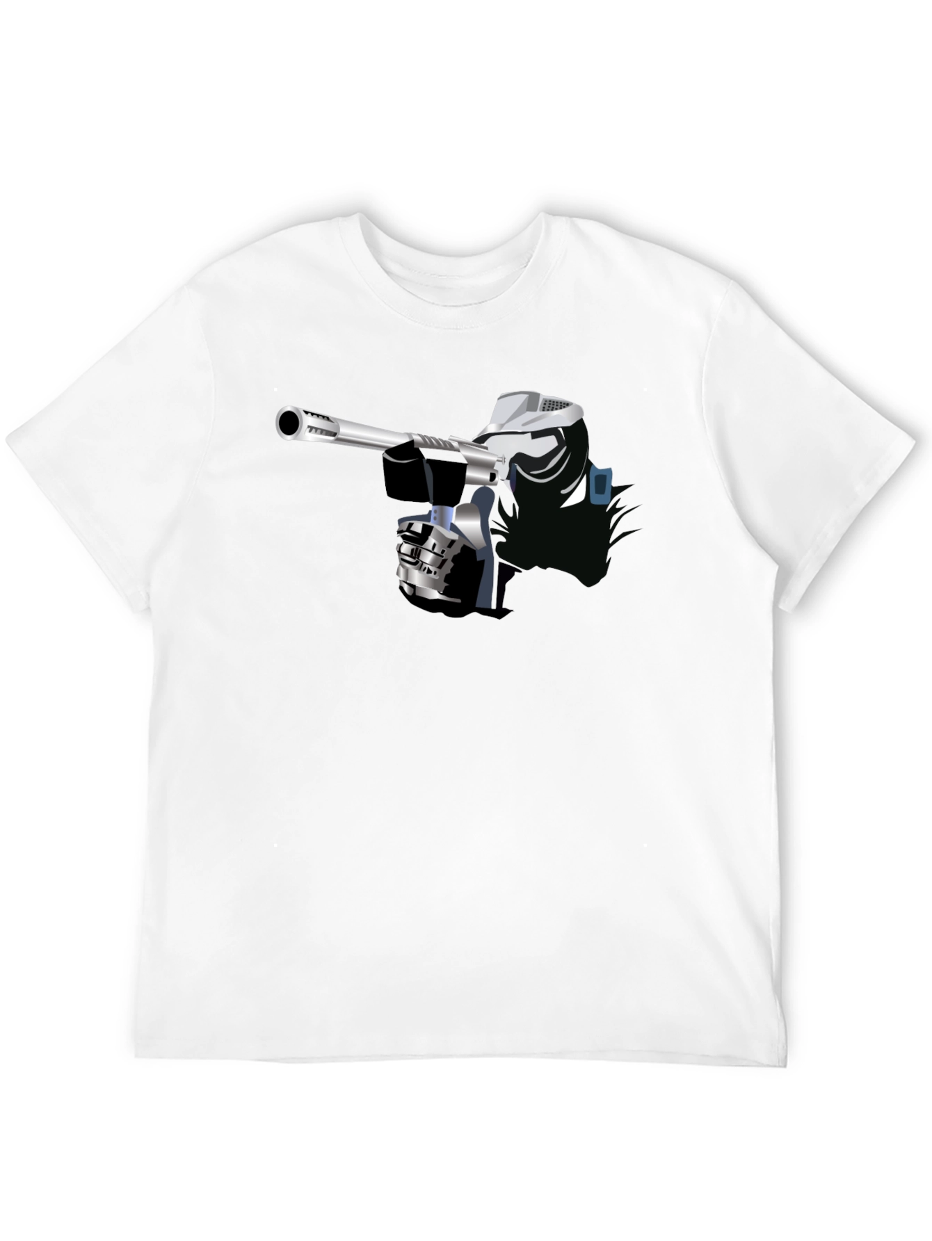 Black Paintball Player Graphic Tee - Black view 12