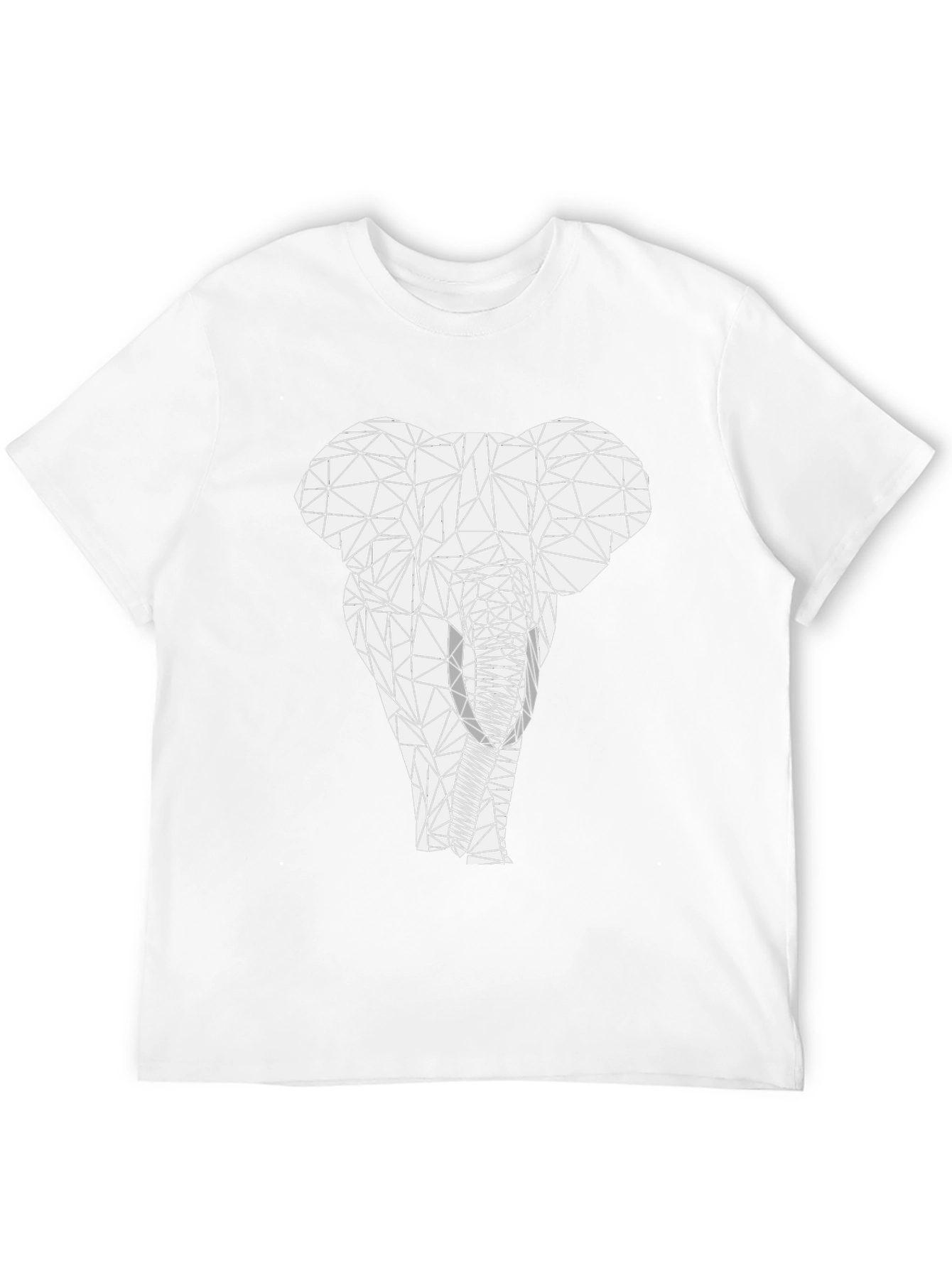 Black Geometric Elephant Graphic Tee - Modern Animal Print view 12