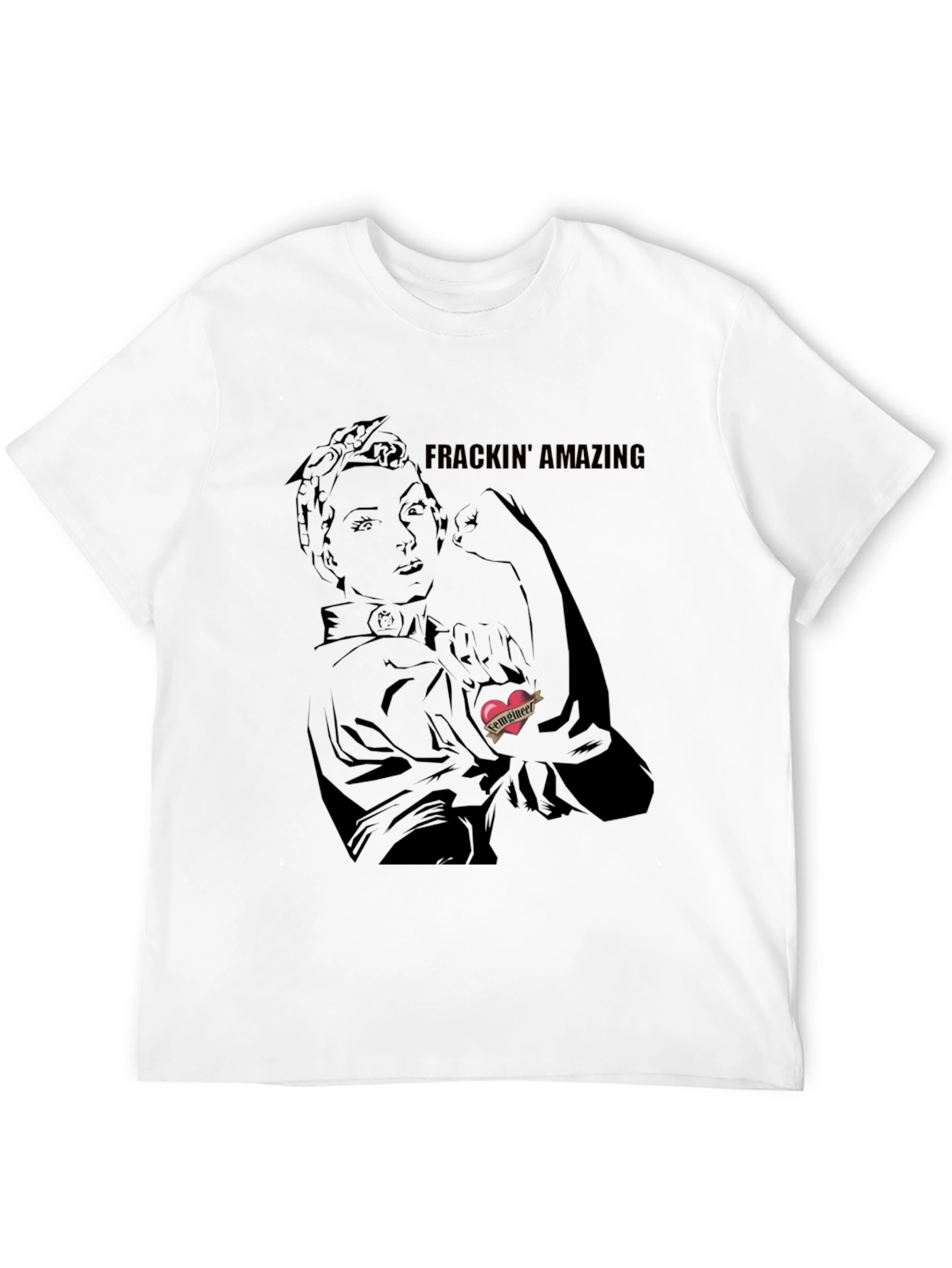 Black Frackin' Amazing Rosie the Riveter Graphic Tee view 12