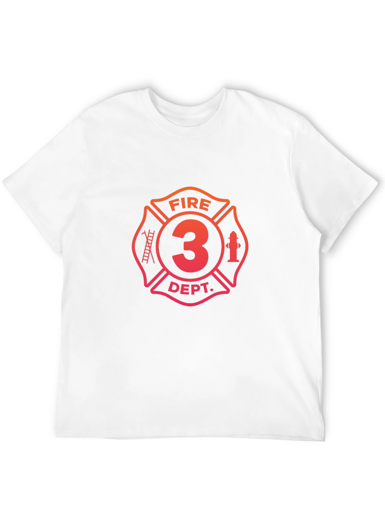 Black Fire Dept. T-Shirt - Black Cotton Graphic Tee view 12