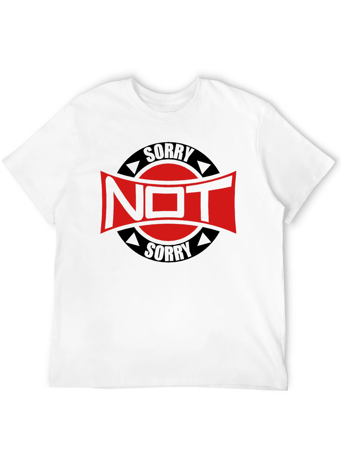 Black Not Sorry Graphic Tee - Black Cotton Blend view 12