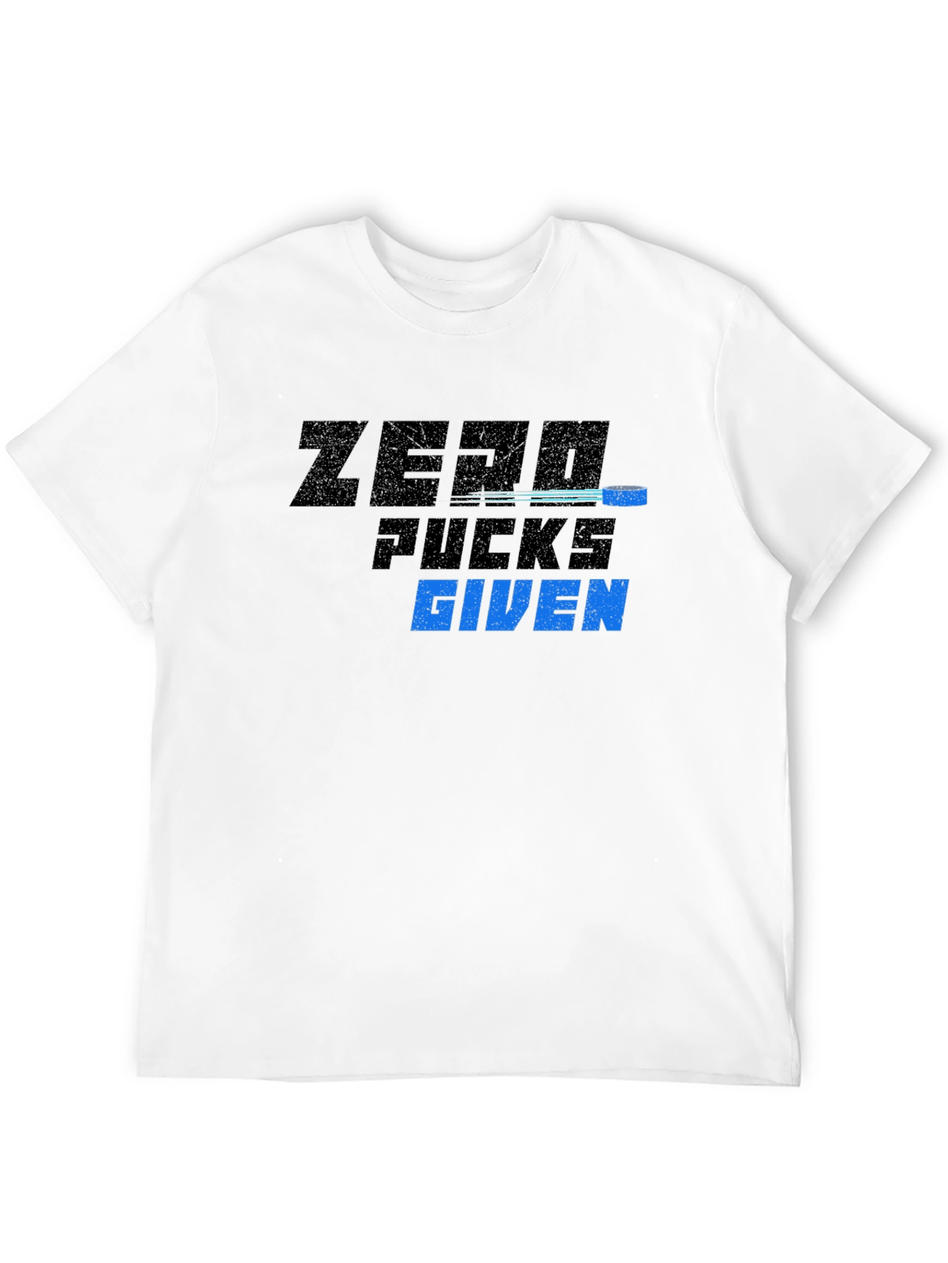 Black Zero Pucks Given Black Graphic T-Shirt view 12