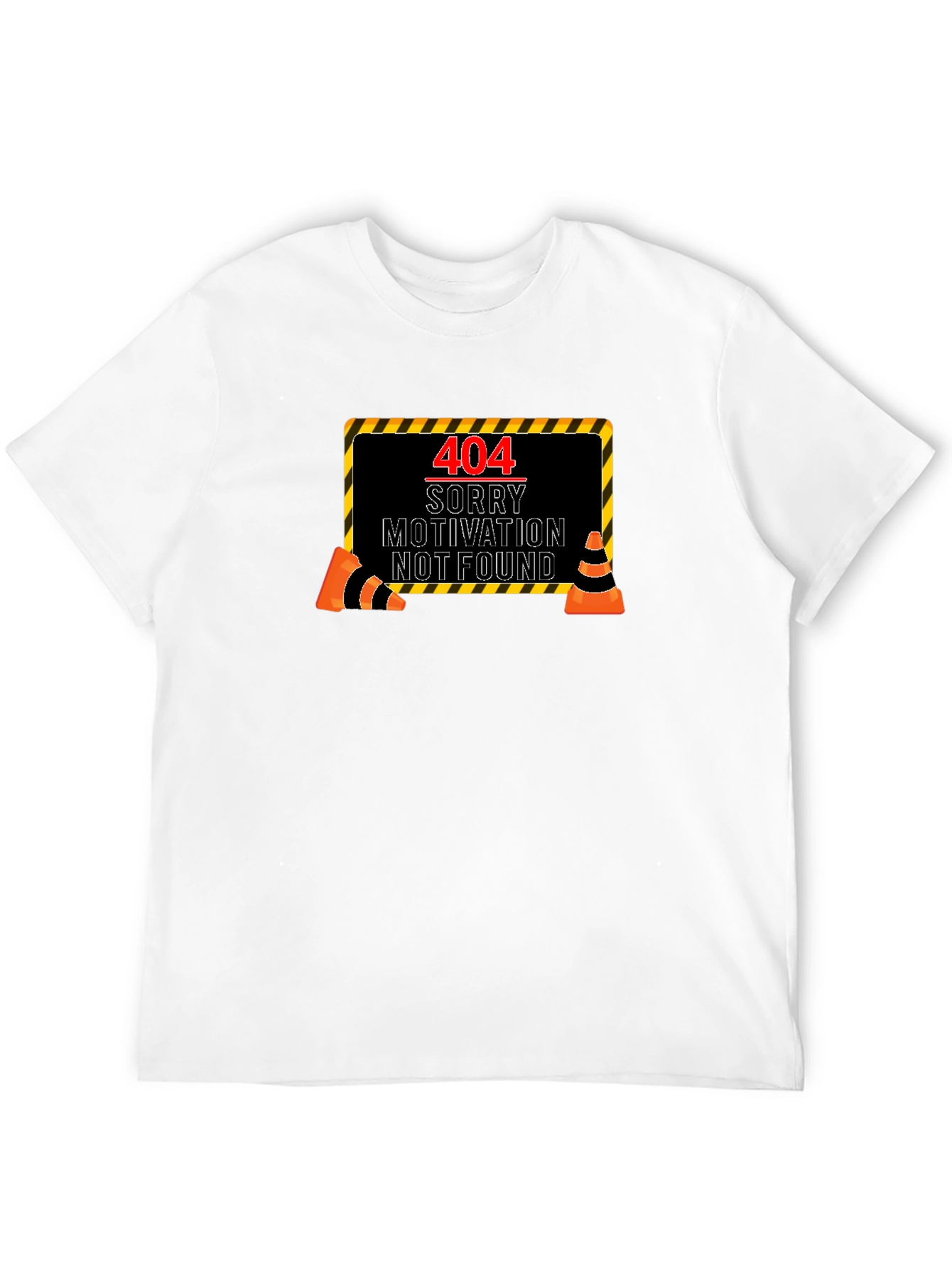 Black 404 Motivation Not Found Black Graphic Tee view 12