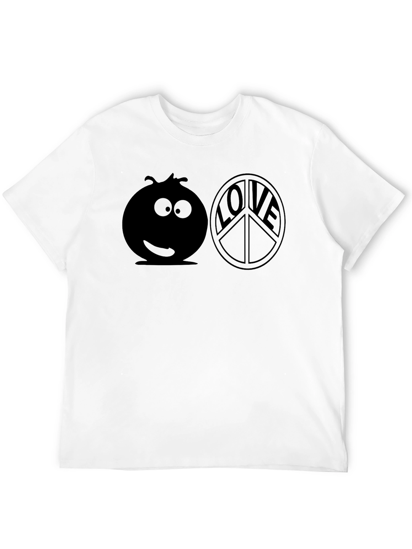 Black Peace, Love, and Berries T-Shirt view 12